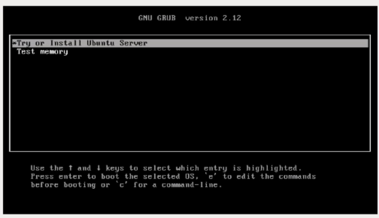 Εικόνα 7 : Επιλογή Boot Entry από το GRUB Menu: