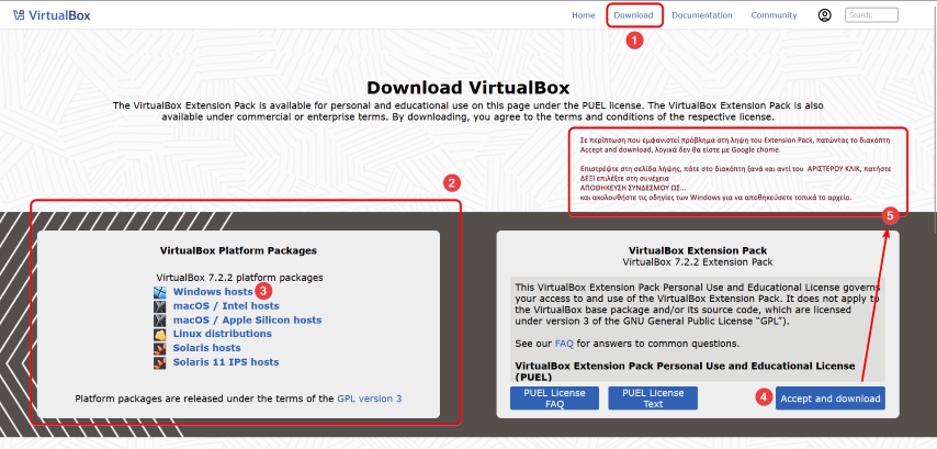 Εικ.-1: Λήψη του VirtualBox